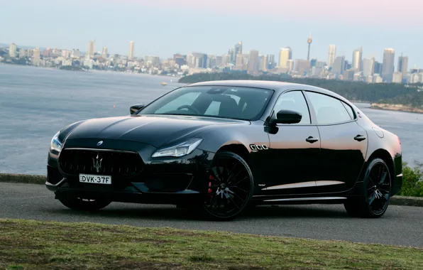 The city, Maserati, Quattroporte, the evening, Australia, 2018, GTS, AU-spec