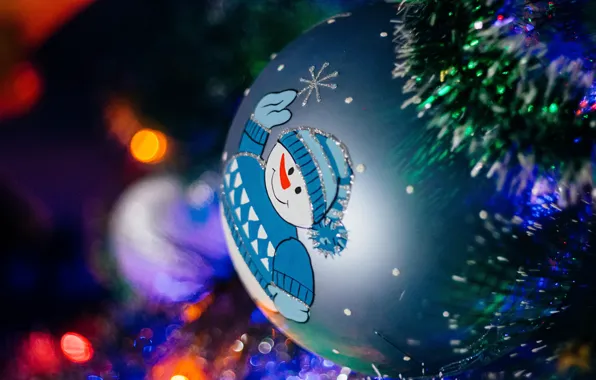 Picture balls, decoration, branches, the dark background, holiday, balls, toy, figure
