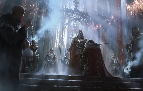 Picture the ceremony, Akkolada, knightly order, Knighting