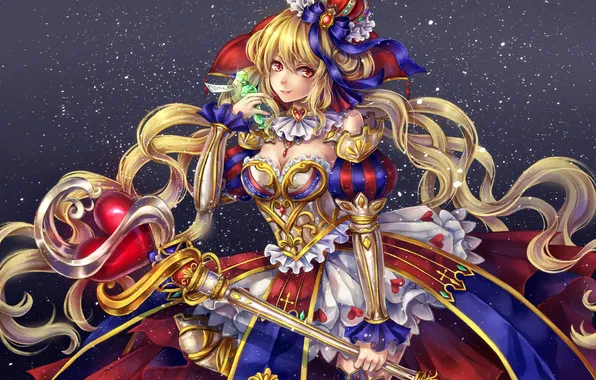 Look, girl, smile, crown, staff, art, tandolcedeco