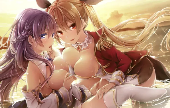 Kawaii, girl, hot, sexy, beach, sky, boobs, big