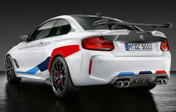 Picture BMW, rear view, 2018, Competition, M Performance, F87, BMW M2, M Performance Accessories