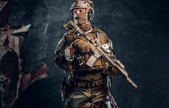 Picture soldier, elite, special forces, camouflage, unit
