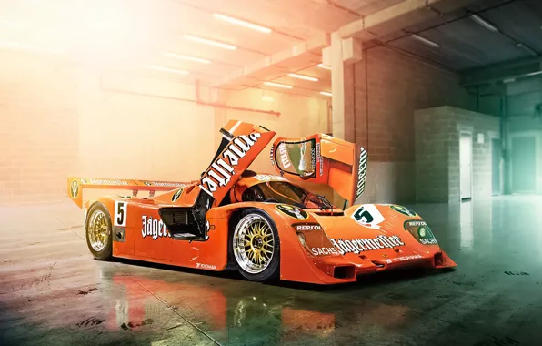 Picture The Mans, Porsche, Orange, Cars, Day, Track, 956