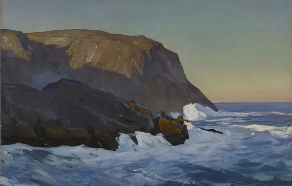 Picture landscape, picture, Rockwell Kent, Rockwell Kent, The mountains and the Sea