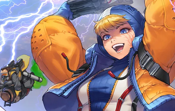 Flight, electricity, game art, apex legends, Wattson, apex, Wattson