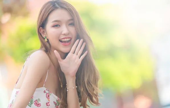 Picture look, emotions, joy, smile, face, model