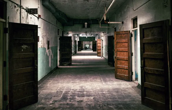 Picture interior, corridor, the hostel