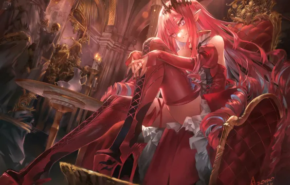 Demoness, skeletons, high heels, Horny, hell of a grin, Fate / Grand Order, The destiny …
