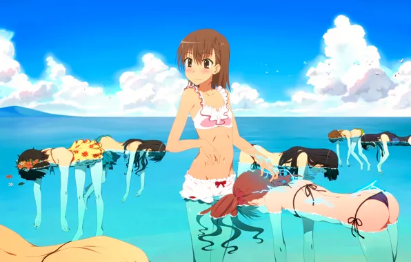Sea, the sky, To Aru Majutsu no Index, floaters, corpses