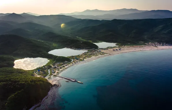 Picture Vladivostok, Primorsky Krai, mountains, Far East, coast, resort, pier, the ocean