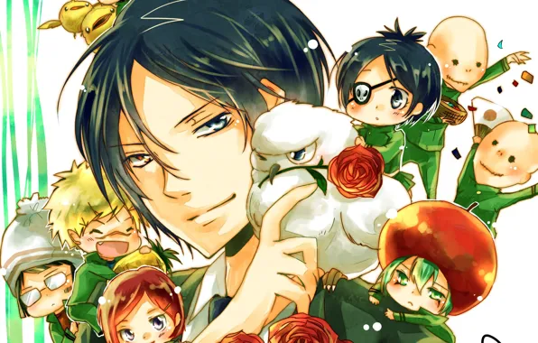 Roses, bouquet, Rakudo Mukuro, Katekyo Hitman reborn, Teacher mafia Reborn