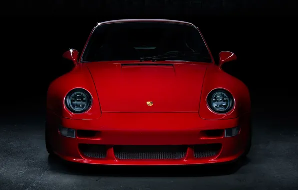 Red, front, garage, 993, classic cars, Porsche 993
