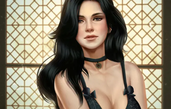 Erotic, girl, art, The Witcher, Yennefer, Yennifer