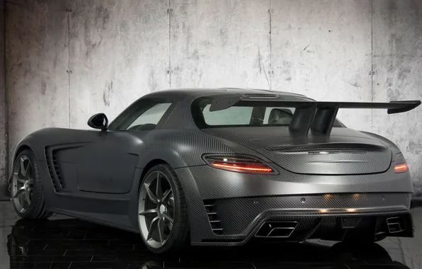 Auto, tuning, Mercedes-Benz, spoiler, SLS, carbon, back, Mansory