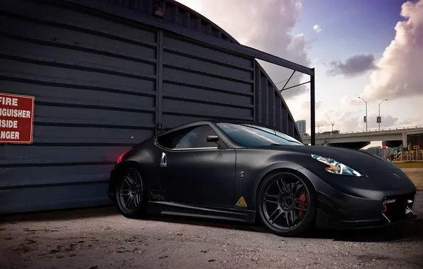 Machine, garage, day, hangar, nissan 370z
