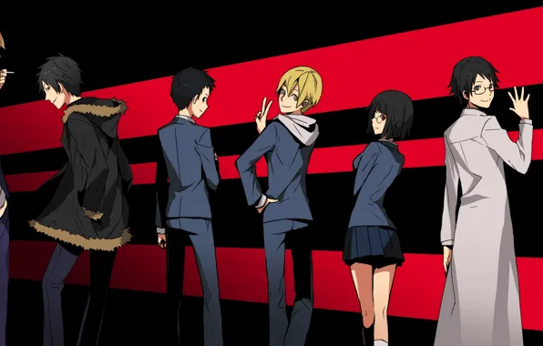 Anime, art, characters, Durarara, Durarara