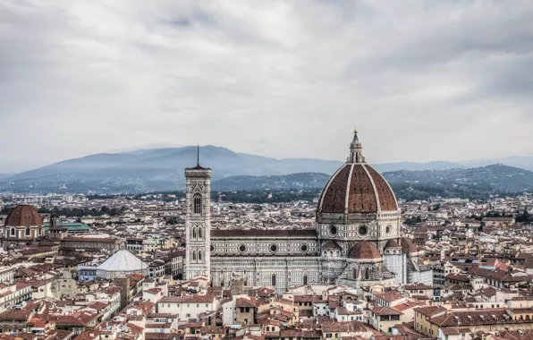 The sky, home, Italy, panorama, Cathedral, Florence, the dome, Santa Maria del Fiore