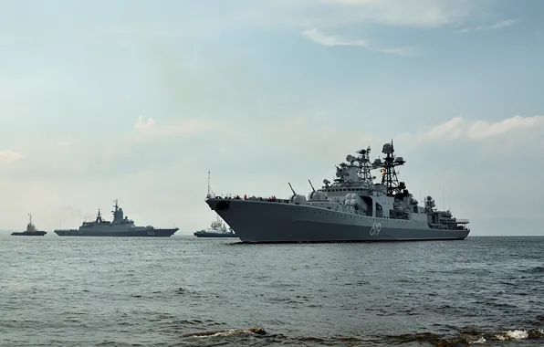 Ships, maneuvering, Severomorsk, BoD
