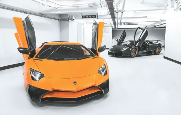 Lamborghini, Murcielago, LP700-4, Aventador, Parking, LP670-4 Superveloce