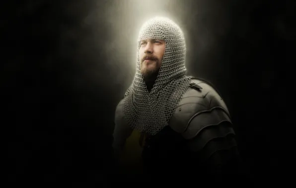 Armor, man, cosplay, pose, warrior, knight, Knit mail