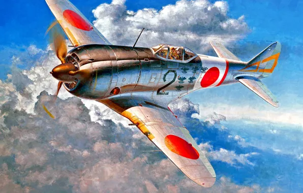 Fighter, Nakajima, Ki-44, WWII, Ki-44-II, Radial engine, IJAAF