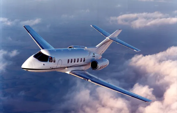 The sky, clouds, the plane, private, Flies