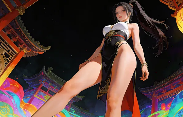 Picture girl, look, asian, ai art