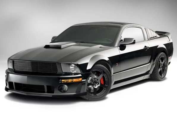 Picture auto, black, tuning, mustang, ford, blackjac