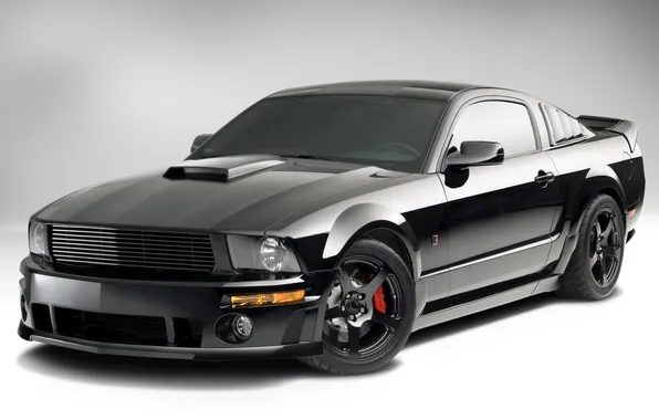 Auto, black, tuning, Mustang, Ford, blackjac