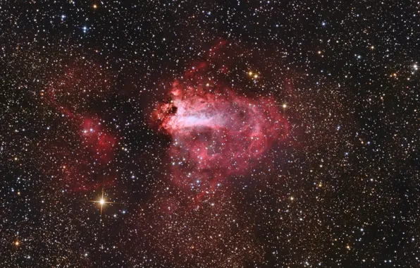 Picture Sagittarius, is, in the constellation, The Omega Nebula, region H II