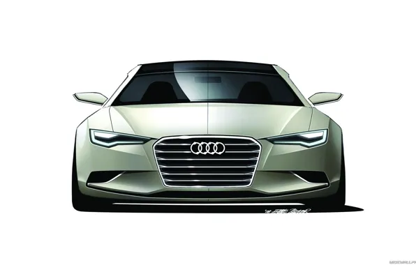 Car, machine, Audi, sketch