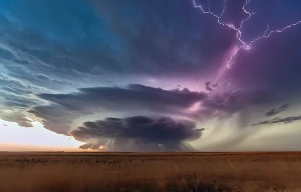 Clouds, clouds, storm, USA, South Dakota, mana