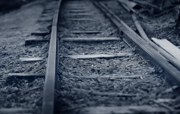 Macro, background, railroad