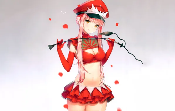 Girl, sexy, cleavage, pink hair, long hair, boobs, anime, beautiful