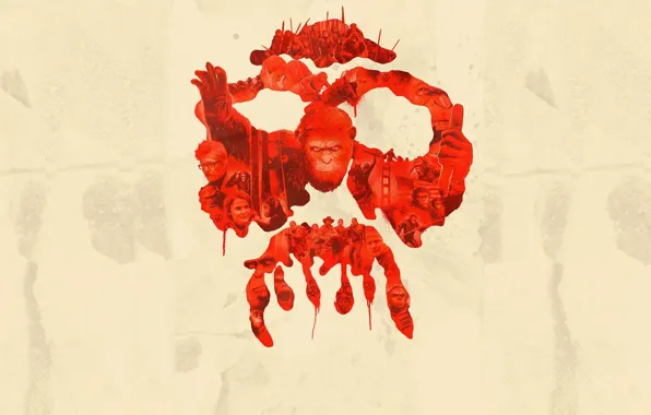 Cinema, sake, red, gun, blood, monkey, weapon, hat