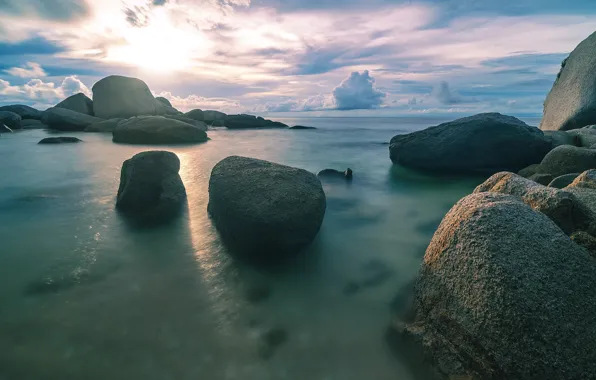 Sea, nature, tropics, stones
