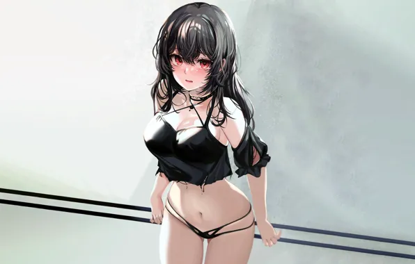 Picture girl, sexy, lingerie, cleavage, panties, long hair, boobs, anime