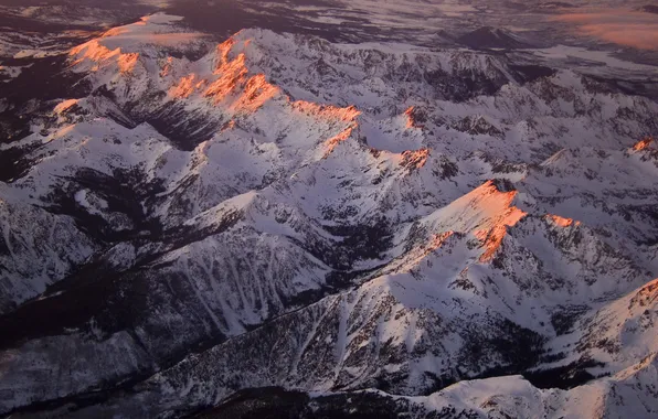 Mountains, landscapes, Colorado, Aspen Peaks