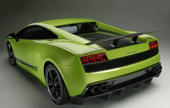 Green, Lamborghini, Superleggera, Gallardo, car, back, Lamborghini, LP570-4