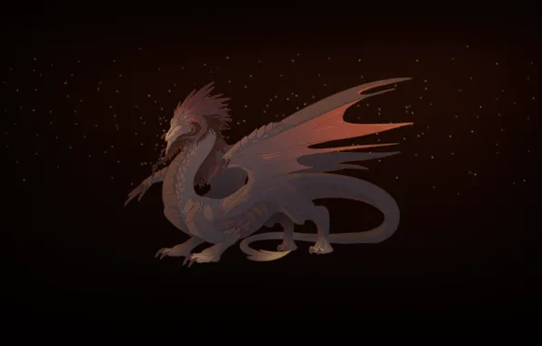 Dragon, Stars, Background, Fantasy, Dragon, Mythology, Art, Fiction