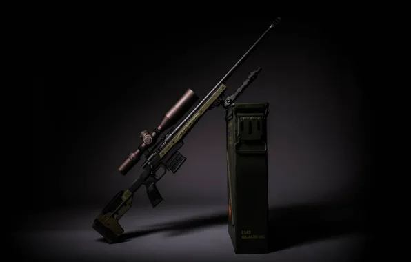Weapons, background, optics, sniper rifle