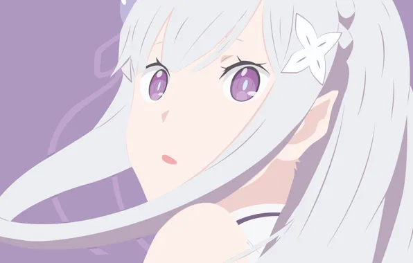 Girl, Emilia, Re: Zero Kara Hajime Chip Isek Or Seikatsu