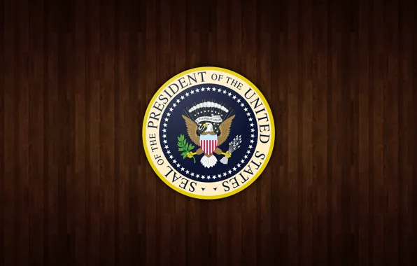 Picture logo, wood, shield united states president