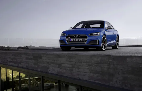 Roof, blue, Audi, coupe, Audi A5, Coupe, Audi S5, 2019