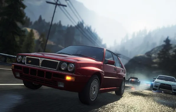 Picture road, race, Mitsubishi, cars, need for speed most wanted 2, Lancia delta integrale