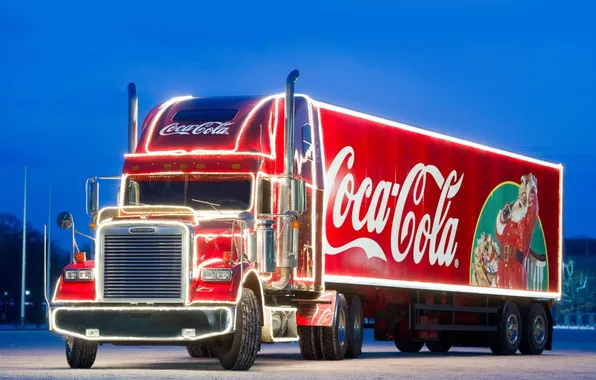 Christmas, advertising, truck, Coca-Cola, Cola, Christmas truck, Coca Cola, Christmas truck