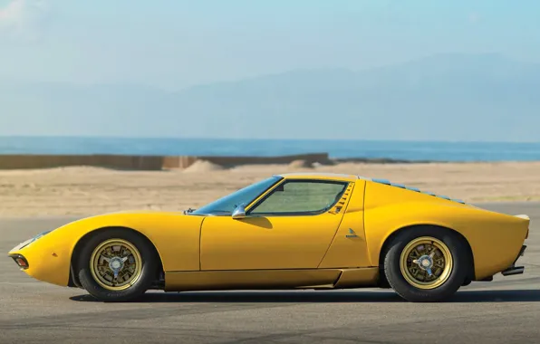 Color, Auto, Yellow, Lamborghini, Machine, Bright, 1971, Car