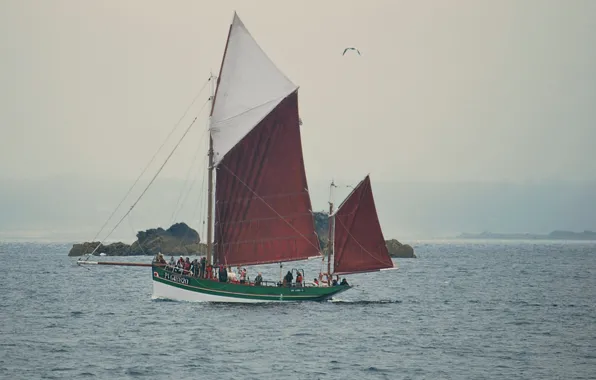Sea, stay, romance, sailboat, walk