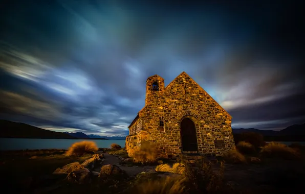 Landscape, night, home